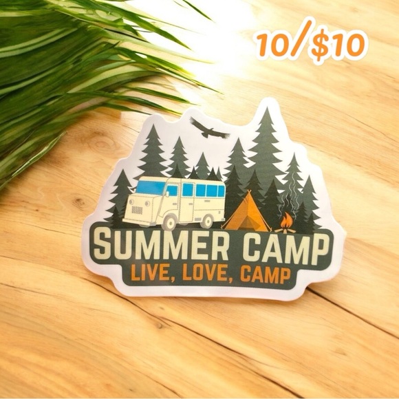 10 / $10 - “Summer Camp: Live, Love, Camp” Sticker - Travel / Vacation / Hiking - Picture 1 of 1